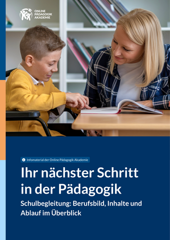 Titelseite des Infomaterials zur Schulbegleiter-Ausbildung